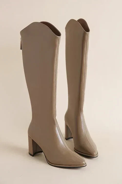 Variant image for Adele | Winter Stiefel Damen aus Leder Kniehoch mit Gummisohle-21