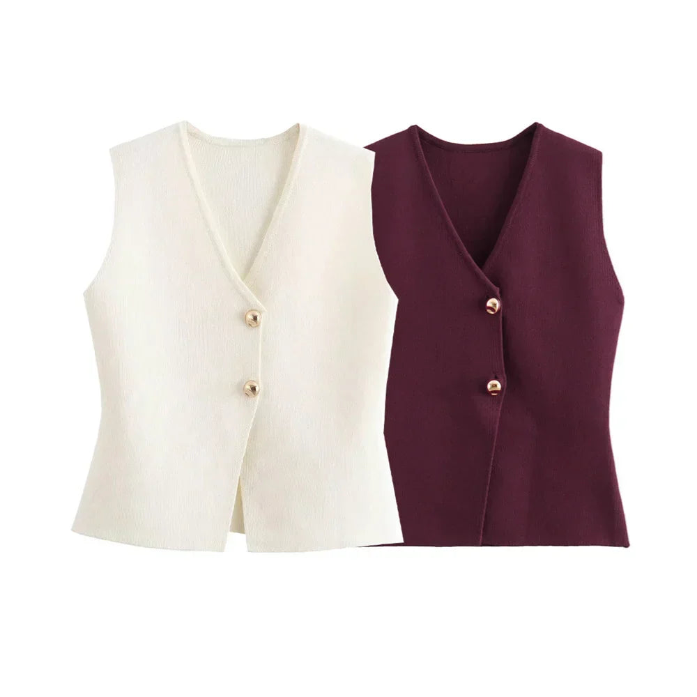 Damen Gilet Gold Größe M Polyester
