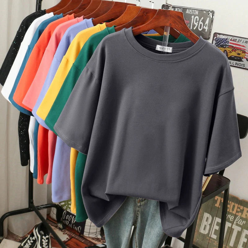 Rhoswen | Übergrößes Baumwoll-T-Shirt für Damen