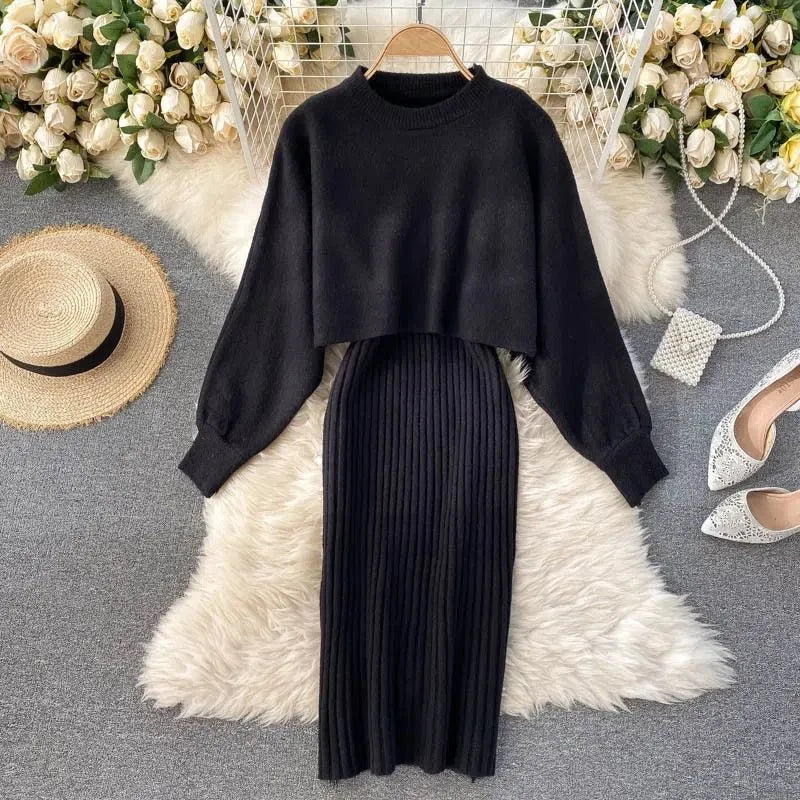 Beatrix | Strickkleid und Pullover Set für Damen