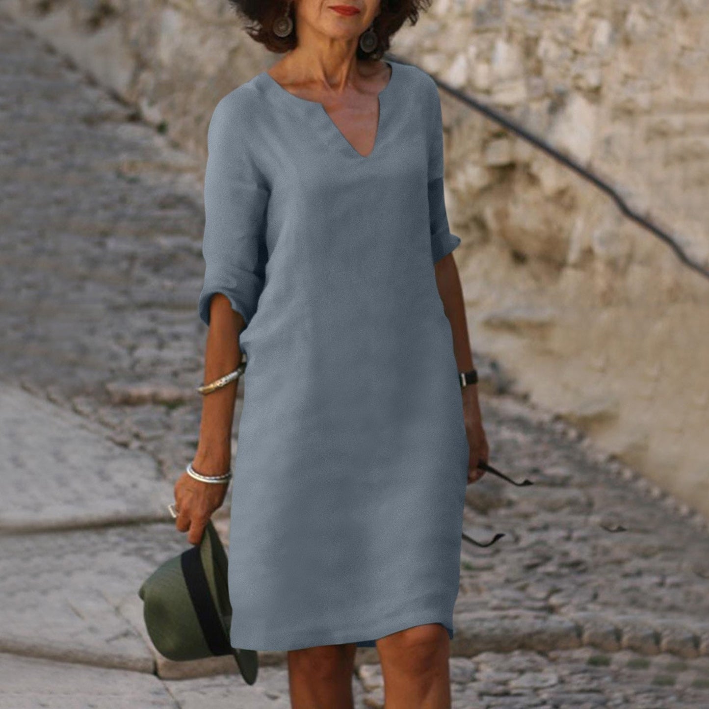 Jenny | Damen Kleid V-Ausschnitt