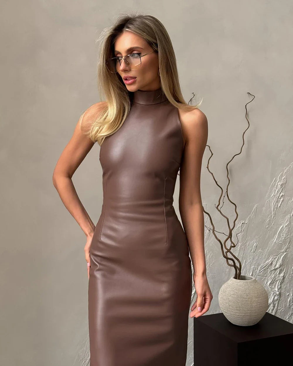 Aleta | Stylisches Lederkleid für Frauen