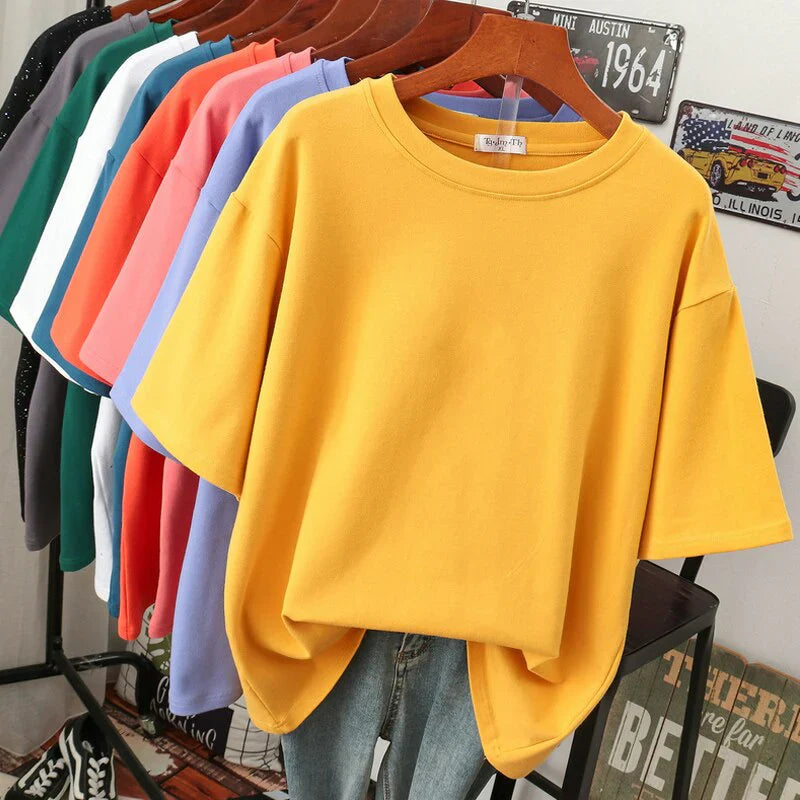 Rhoswen | Übergrößes Baumwoll-T-Shirt für Damen