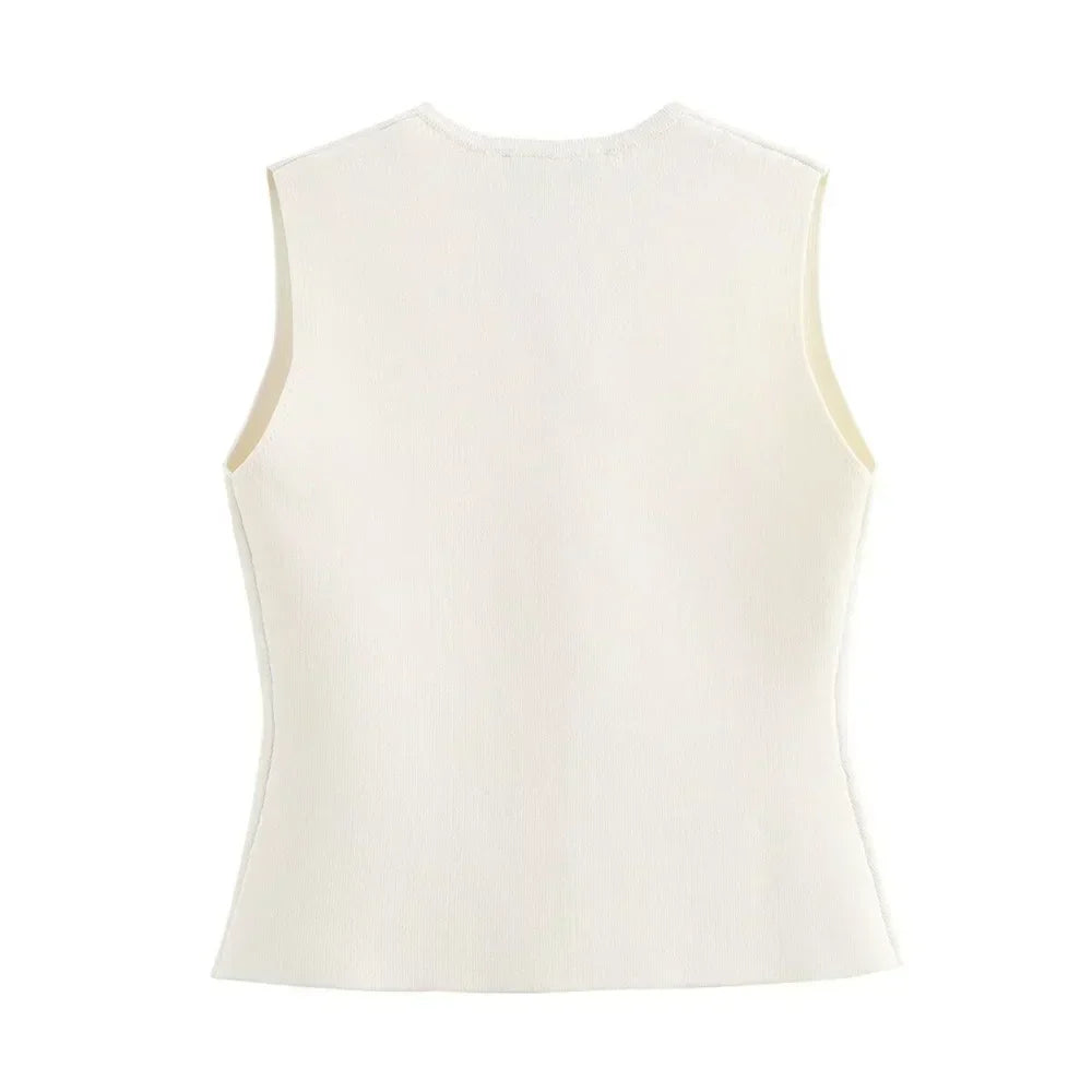 Damen Gilet Gold Größe M Polyester