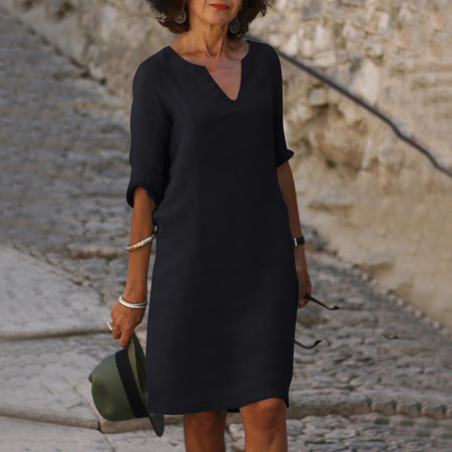Jenny | Damen Kleid V-Ausschnitt