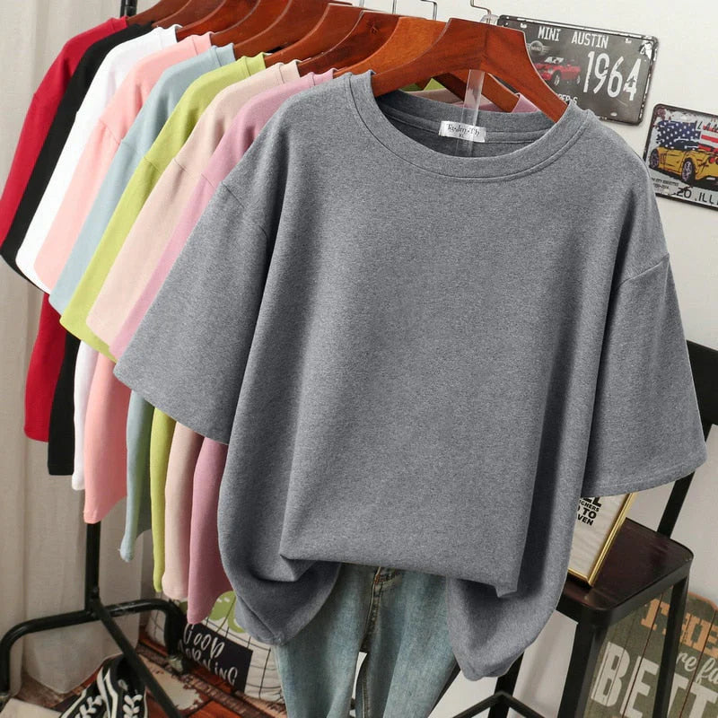 Rhoswen | Übergrößes Baumwoll-T-Shirt für Damen