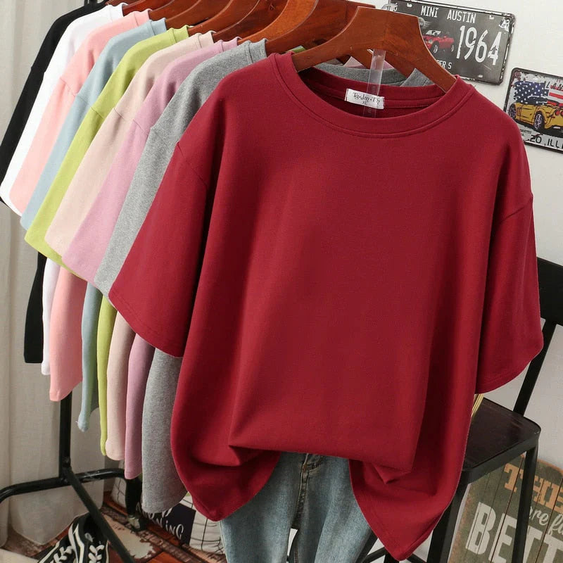 Rhoswen | Übergrößes Baumwoll-T-Shirt für Damen