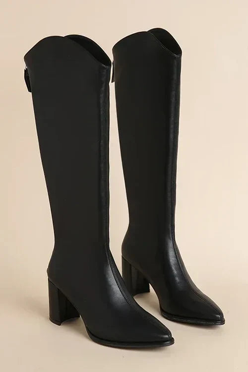 Variant image for Adele | Winter Stiefel Damen aus Leder Kniehoch mit Gummisohle-1