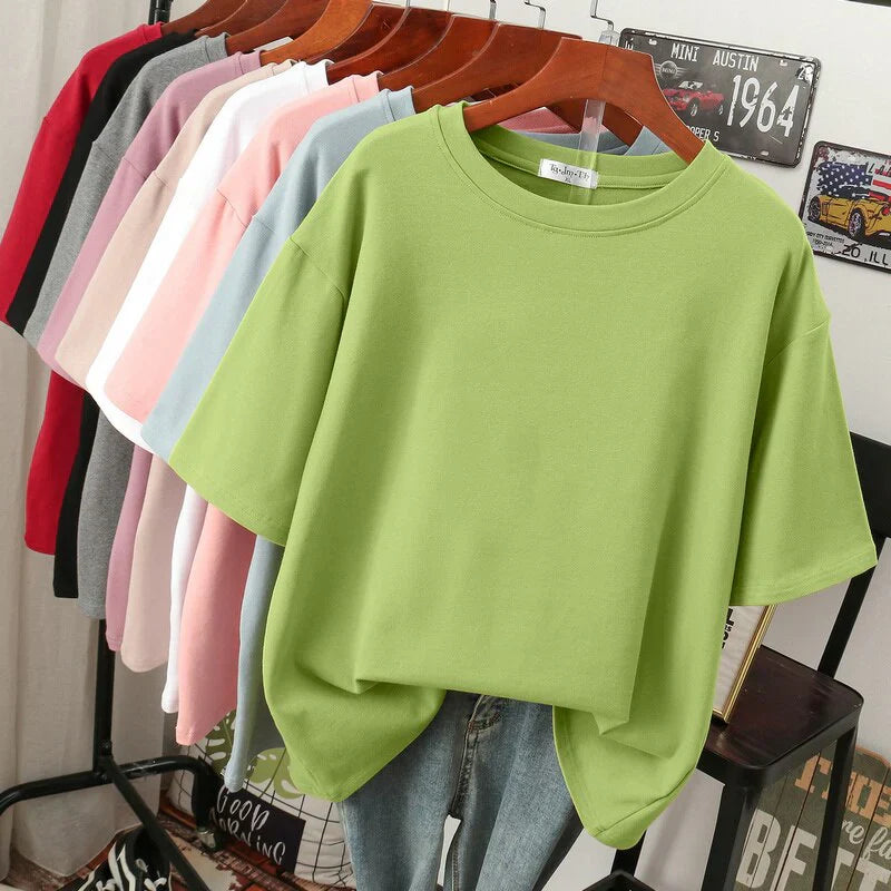 Variant image for Rhoswen | Übergrößes Baumwoll-T-Shirt für Damen - Lässiges Oberteil Damen-85
