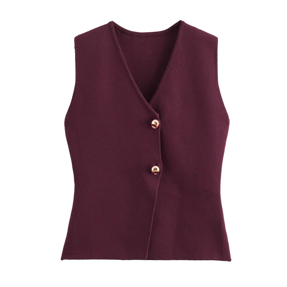 Damen Gilet Gold Größe M Polyester