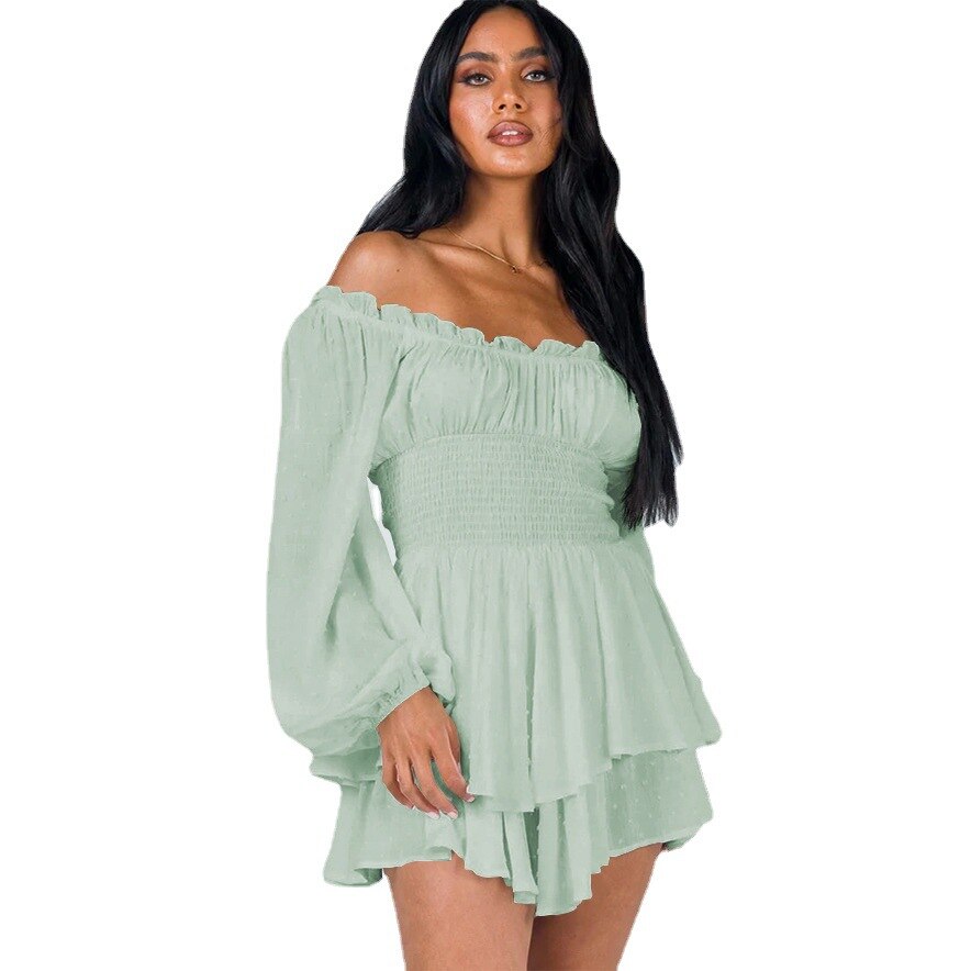 Variant image for Damen Oberteil Weiß Größe M Baumwolle Off-Shoulder mit Rüschen-1