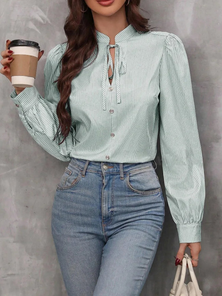 Fleur | Trendig V-Ausschnitt bluse für Frauen