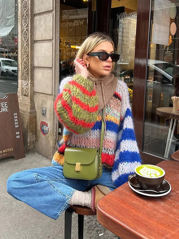 Dareen | Trendiger bunter pullover für Frauen
