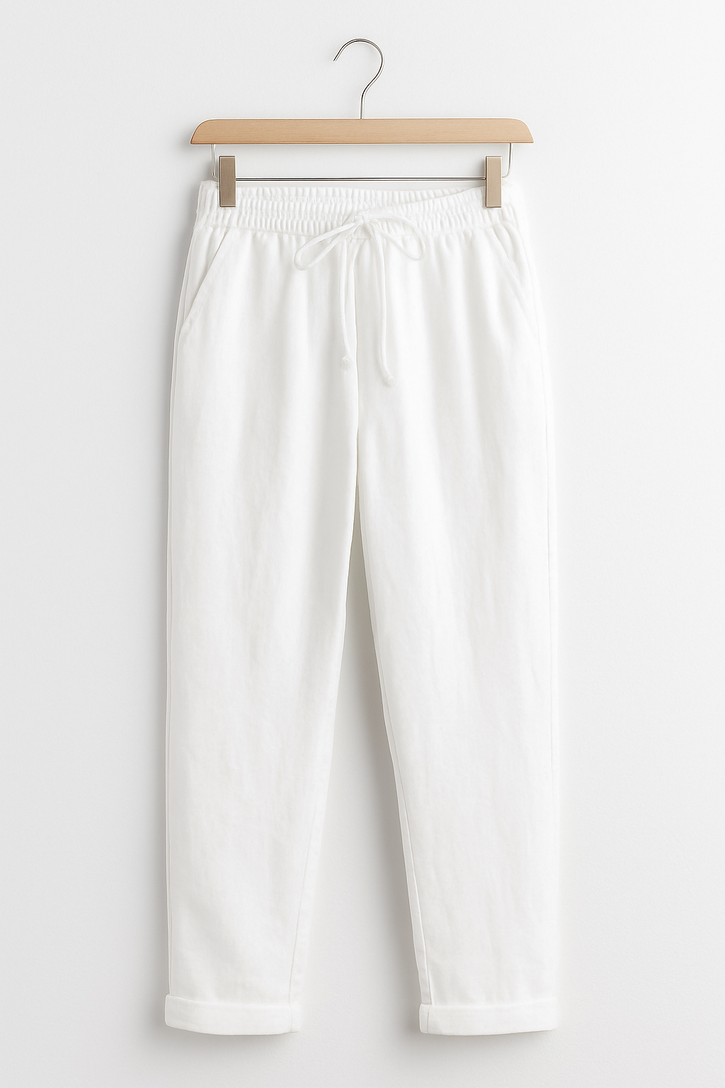 Hose with elastic waistband and drawstring