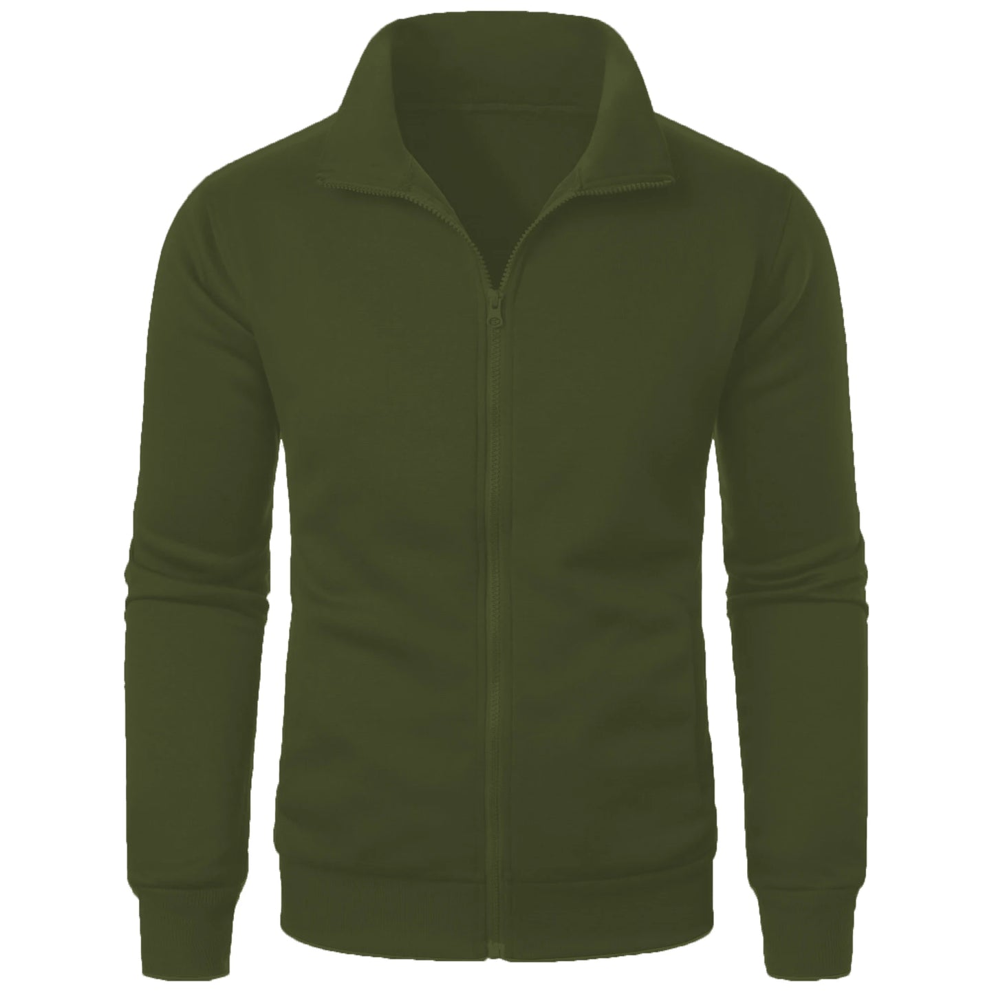 Sportlicher Herren Hoodie mit Stehkragen und Reißverschluss