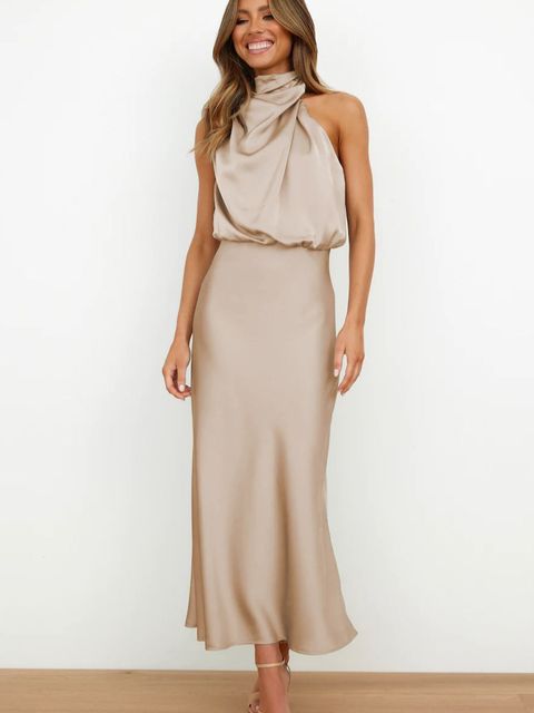 Stilvolles Off-Shoulder Cocktailkleid in Maxilänge