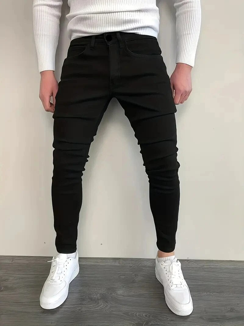 Stretch slim-fit jeans for men – comfortable and stylish denim pants in various colors