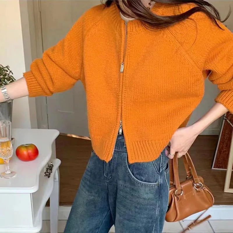 Cardigan per donna in design crop