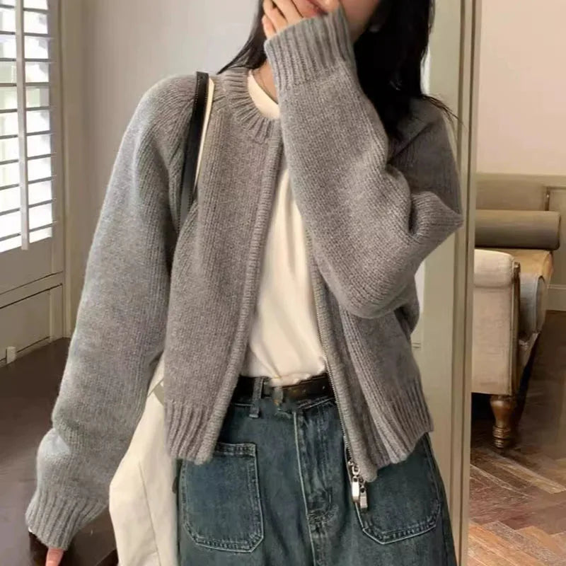 Cardigan per donna in design crop