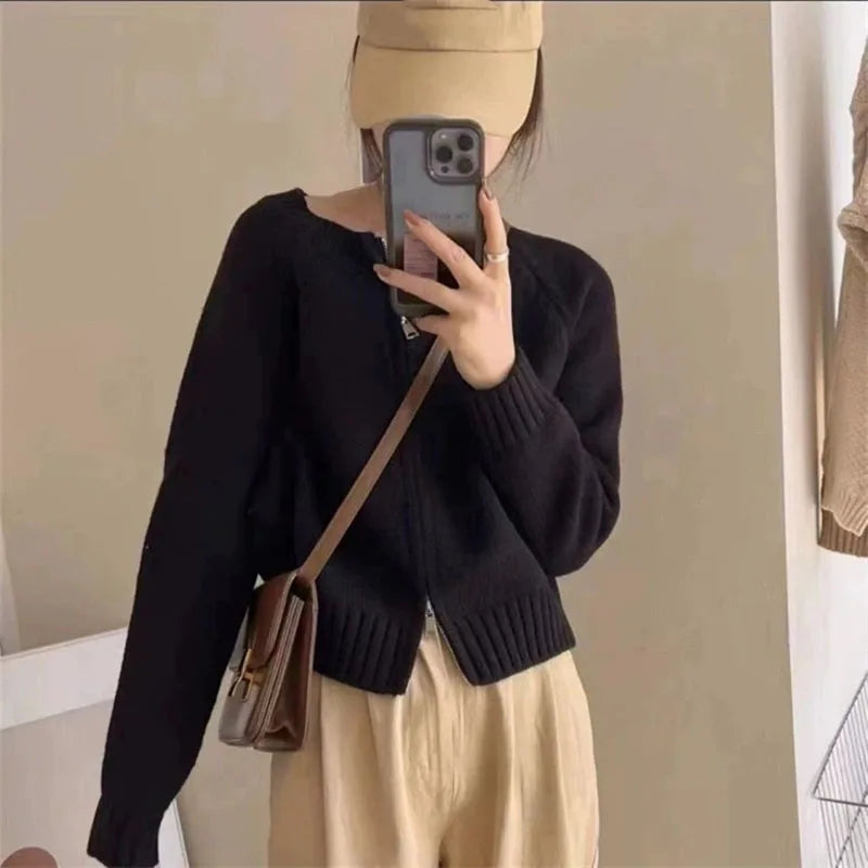 Cardigan per donna in design crop