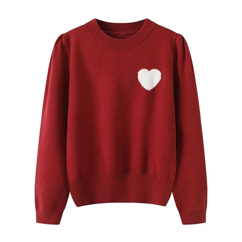 Strickpullover Damen mit Herzdetails