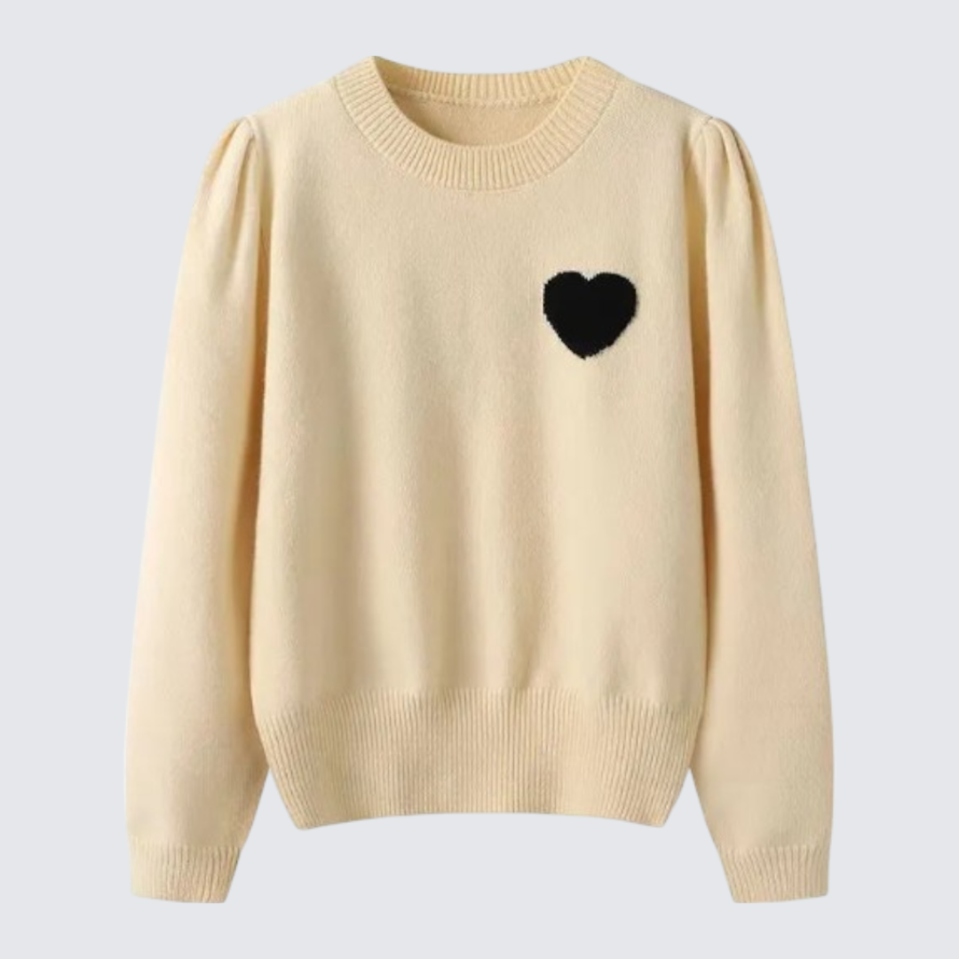 Strickpullover Damen mit Herzdetails