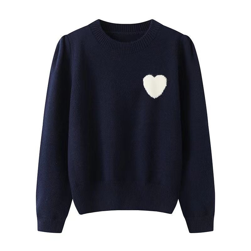 Strickpullover Damen mit Herzdetails