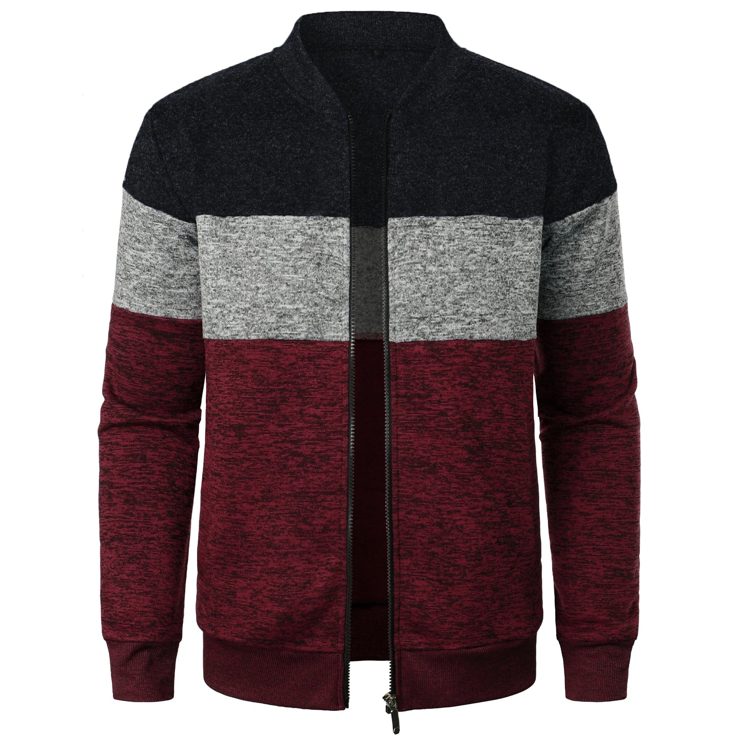 Cardigan men with stand-up collar
