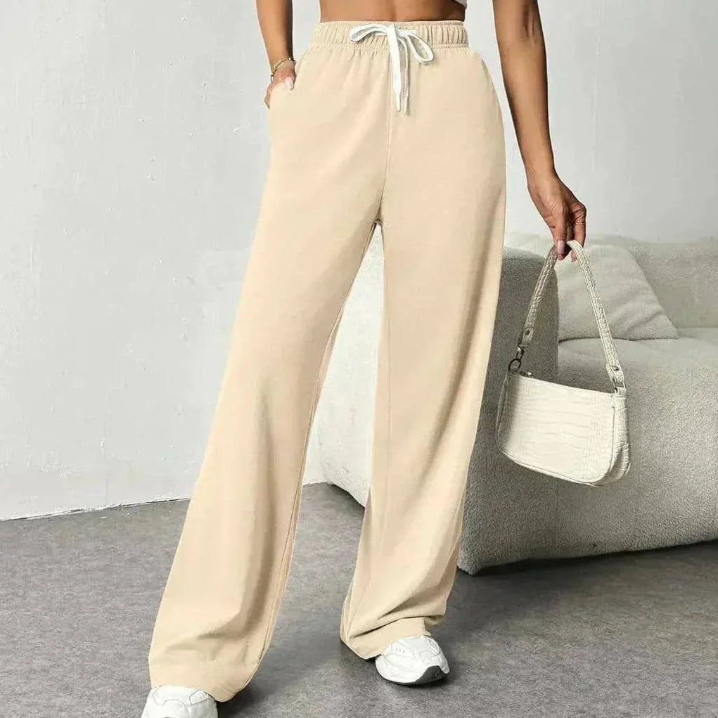 Stylische Jogginghose Damen mit Weitem Bein und Elastischem Bund – Bequeme Sporthose für Damen in Verschiedenen Farben 3