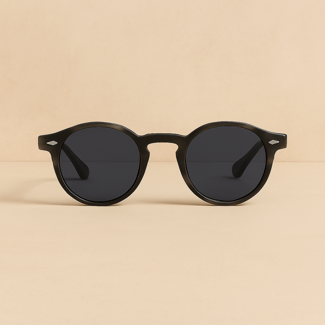 Stylische Runde Sonnenbrille mit UV-Schutz und Transparentem Rahmen