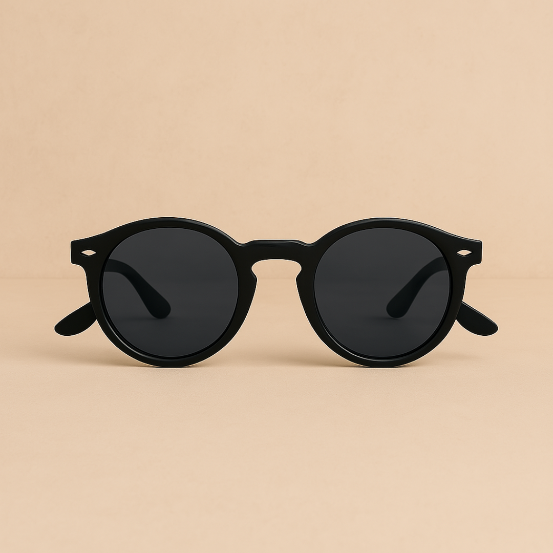 Stylische Runde Sonnenbrille mit UV-Schutz und Transparentem Rahmen
