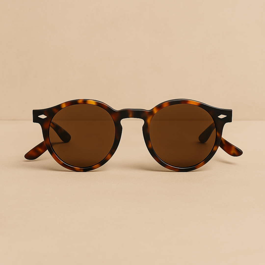 Stylische Runde Sonnenbrille mit UV-Schutz und Transparentem Rahmen