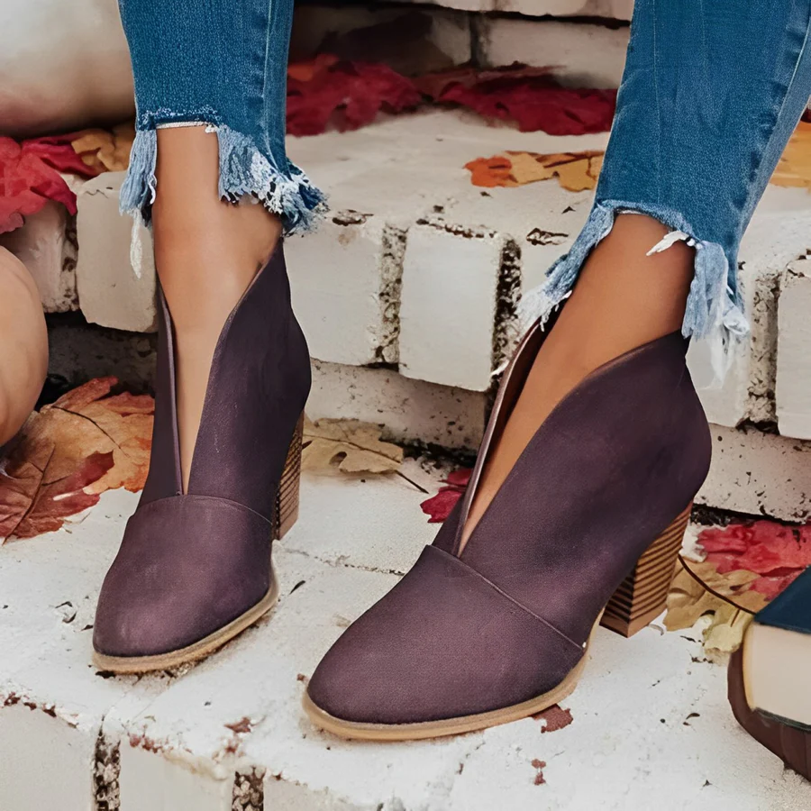 Stylish ankle boots women black with pointed toe area – Comfortable booties for every occasion