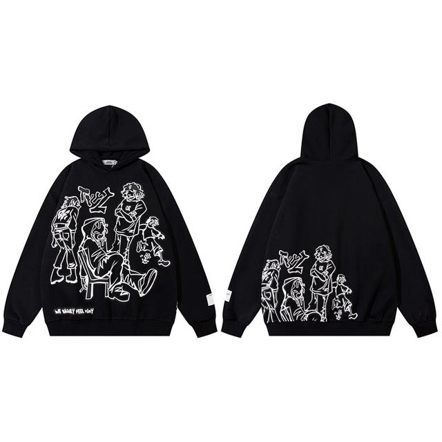Stylischer Kapuzenpullover mit Print