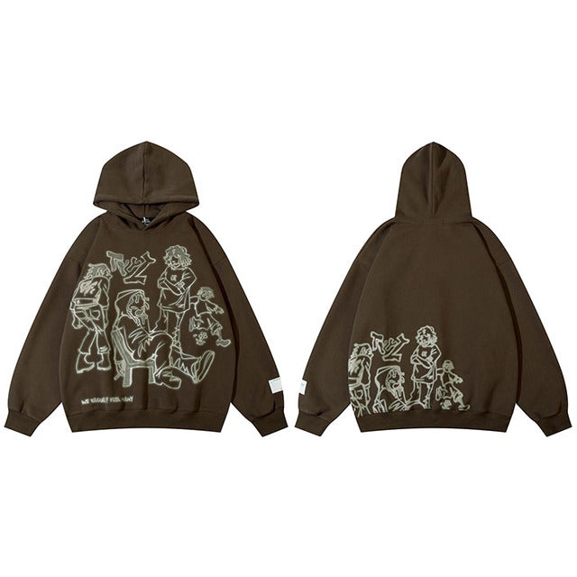 Stylischer Kapuzenpullover mit Print