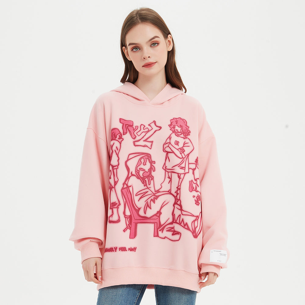 Stylischer Kapuzenpullover mit Print