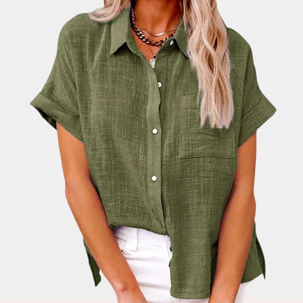 Variant image for Elegante Damen Bluse Schwarz Größe M Leichtes Material Kurzarm-7