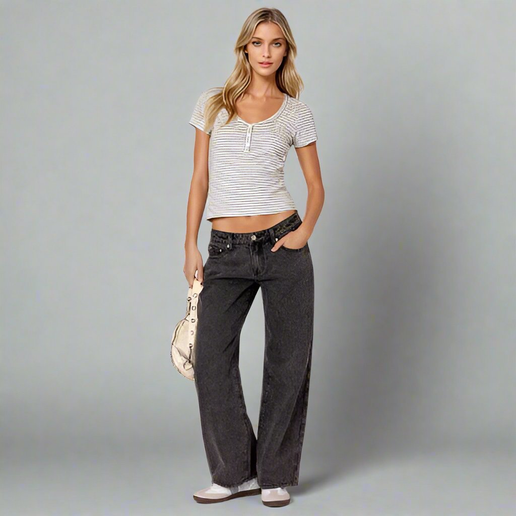 Trendy Low-Rise Jeans aus Stretch-Denim für Damen