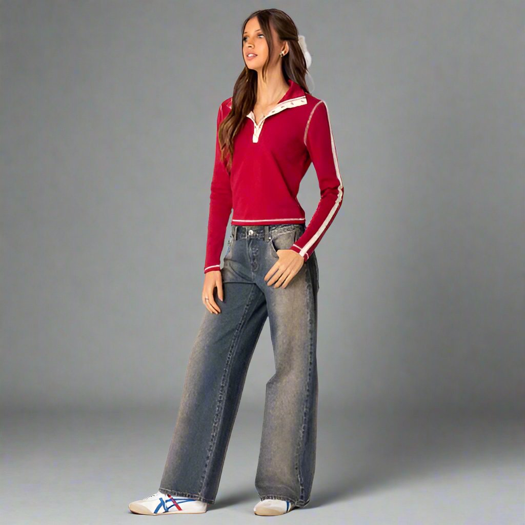 Trendy Low-Rise Jeans aus Stretch-Denim für Damen
