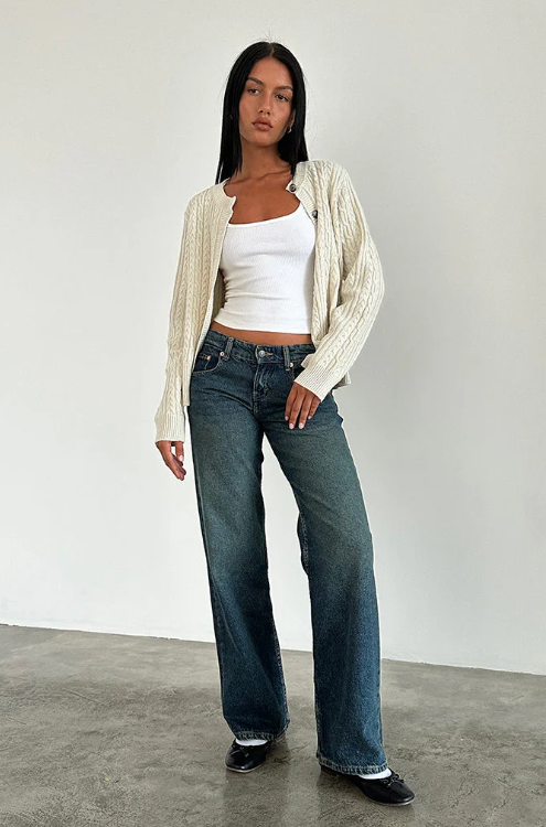 Trendy Low-Rise Jeans aus Stretch-Denim für Damen
