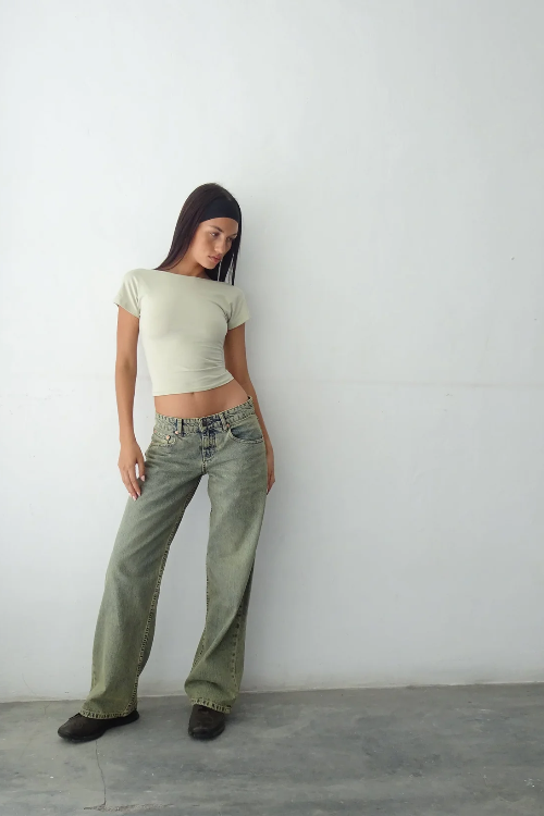 Trendy Low-Rise Jeans aus Stretch-Denim für Damen