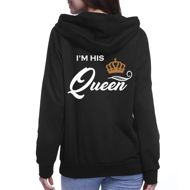 Hoodie für Paare mit His Queen und Her King