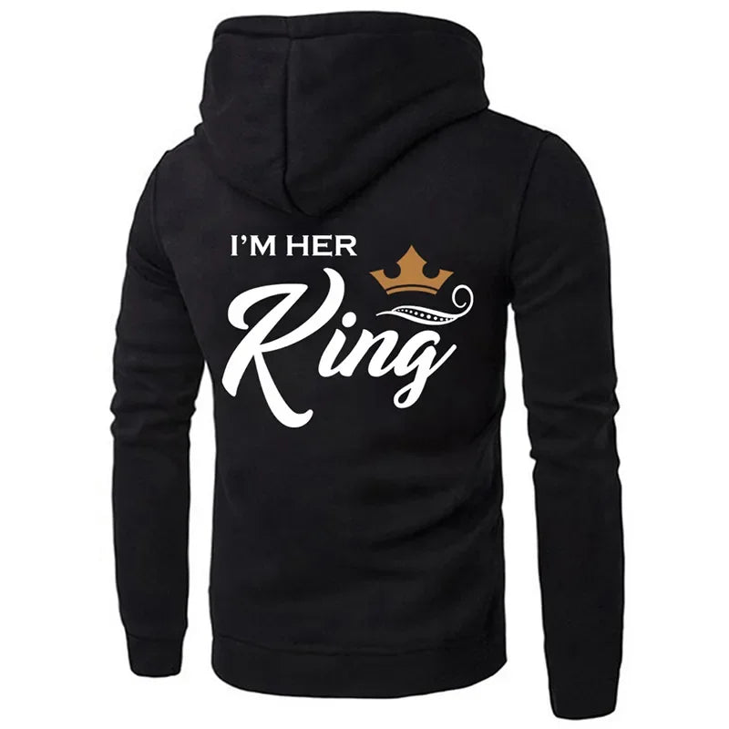 Hoodie für Paare mit His Queen und Her King