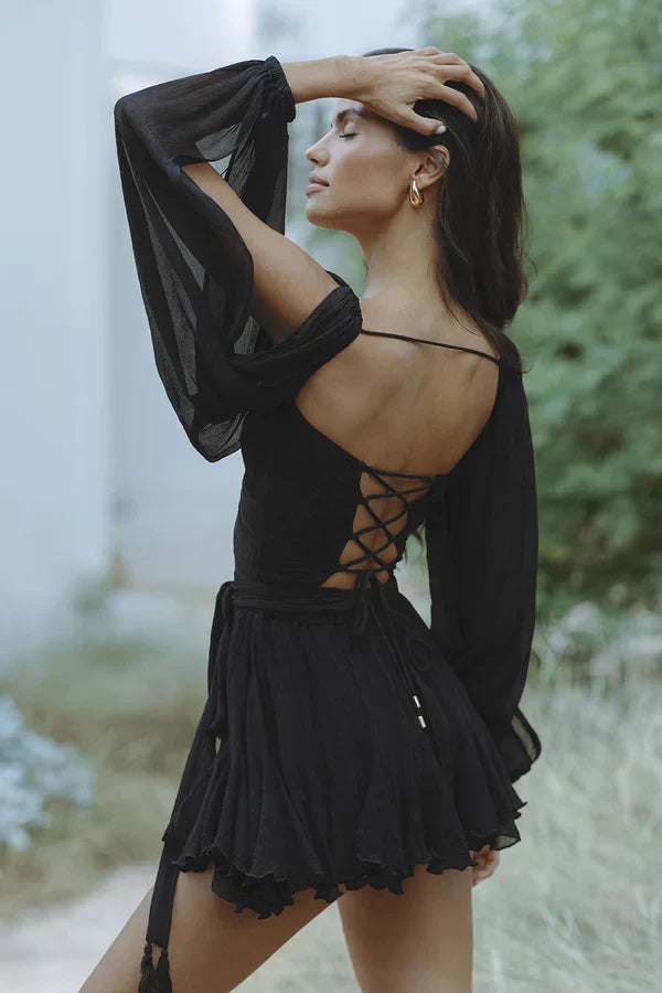 Alexa | Luftiges Damenkleid für Sommer – Leichtes Kleid mit Shorts