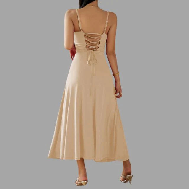 Ameena | Stilvoll Midi-Schwingkleid für Frauen