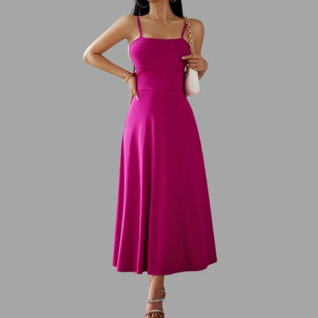 Ameena | Stilvoll Midi-Schwingkleid für Frauen