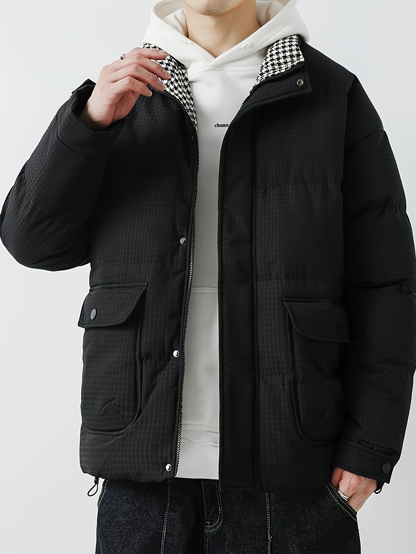 Gewattierte elegante Pufferjacke