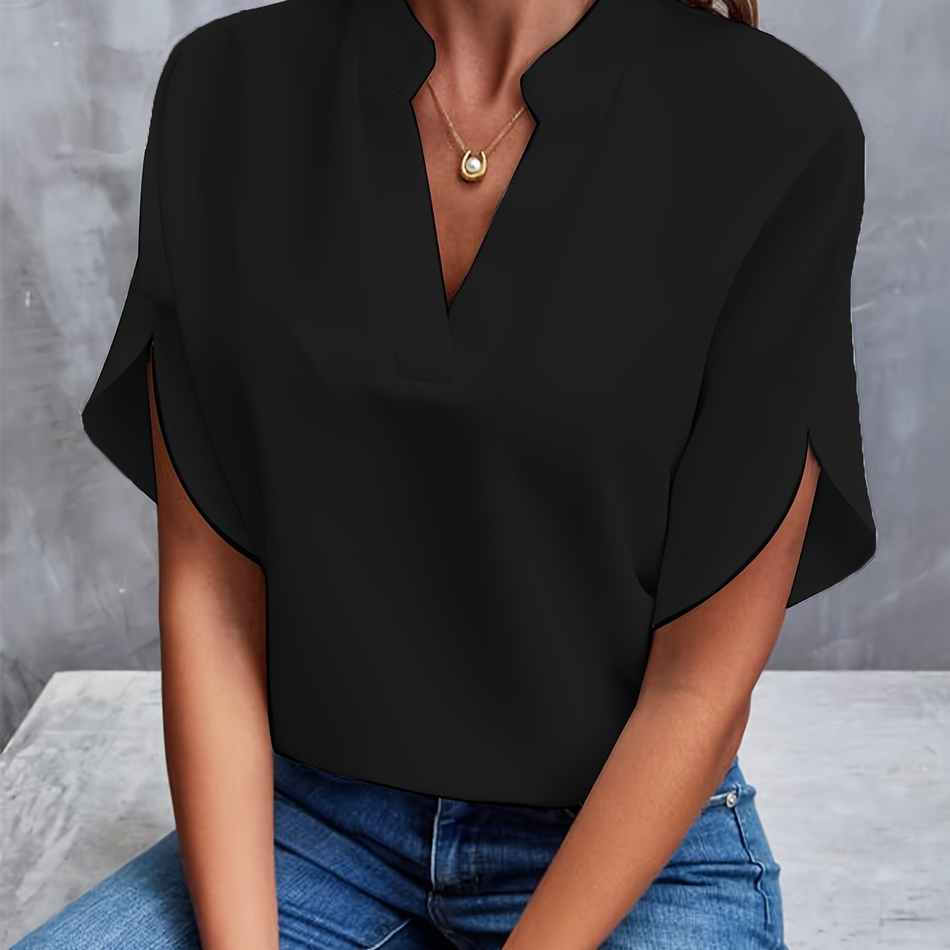Kiki | Elegante Bluse für Damen aus Baumwollmischung im Sommerstil