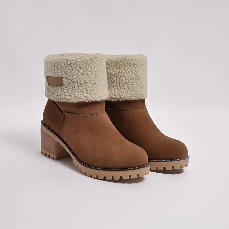 Varmfutterte Winterstiefel mit rutschfester Sohle
