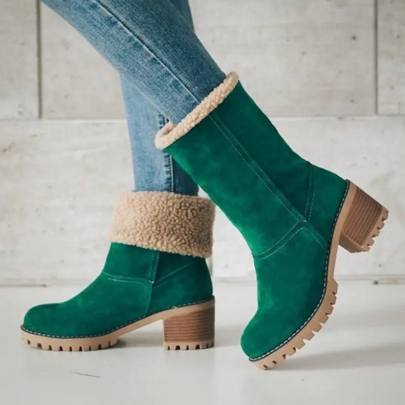Varmfutterte Winterstiefel mit rutschfester Sohle